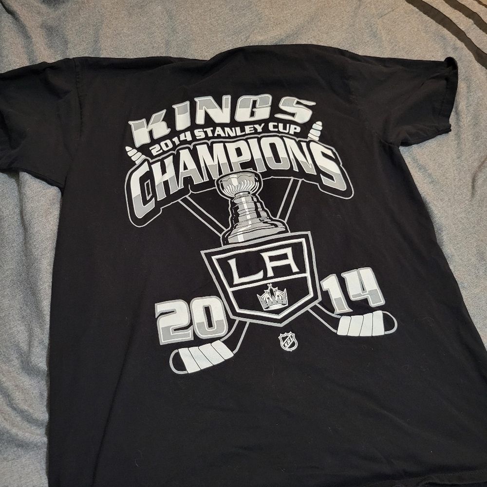 Black LA Kings 2014 Stanley Cup Champions T-Shirt NHL Hockey